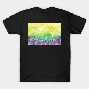 Bright landscape, nature. Encaustic wax art. Painting drawing T-Shirt